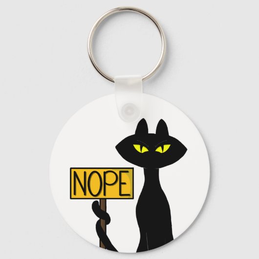 Bad Boogie -The Cat- "NOPE" かわいいキーチェーン キーホルダー (正面)