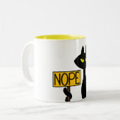 Bad Boogie -The Cat- "NOPE" 楽しいマグカップ ツートーンマグカップ (正面左)