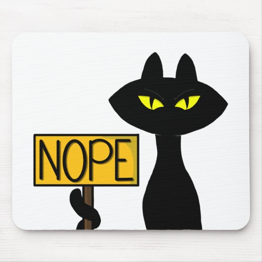 Bad Boogie -The Cat- "NOPE" 面白い マウスパッド (正面)