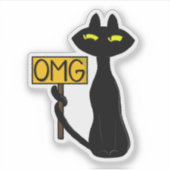 Bad Boogie -The Cat- "OMG" 楽しいステッカー シール (正面)