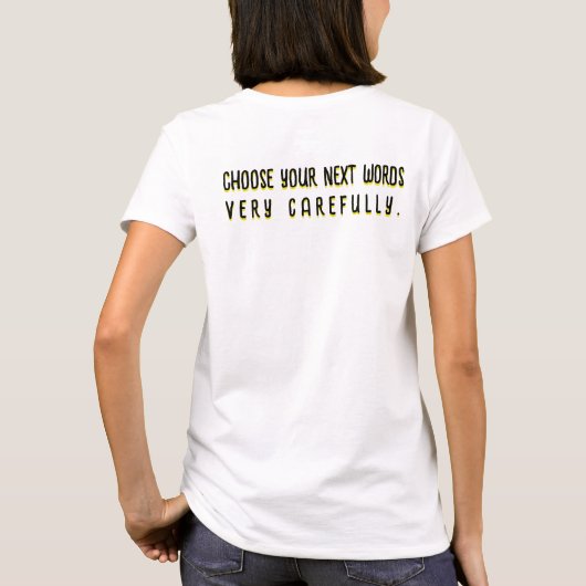Bad Booglie Funny Are You Serius? Tシャツ (裏面)