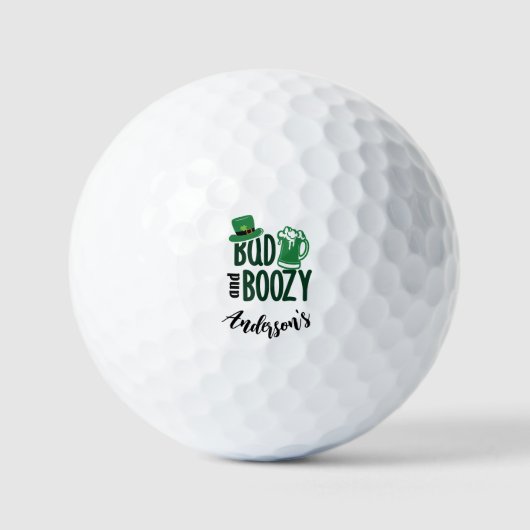 Bad & Boozy Golf Balls - おもしろいカスタムGolf Gift ゴルフボール (正面)