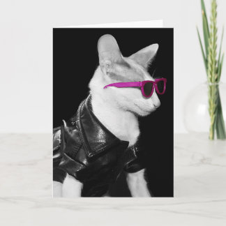 Bad Boy Cat in Shades カード