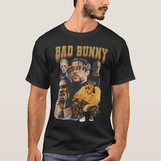 Bad Bunny Puerto Rico Boricua Streetwear Tシャツ (正面)