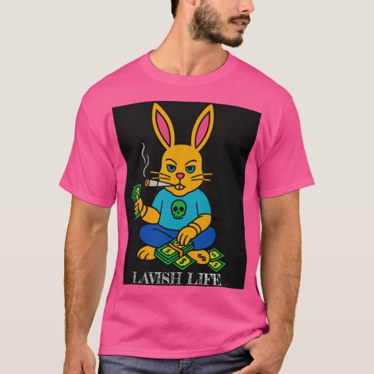 Bad Bunny x Lavish Life Graphic Tee Tシャツ (正面)
