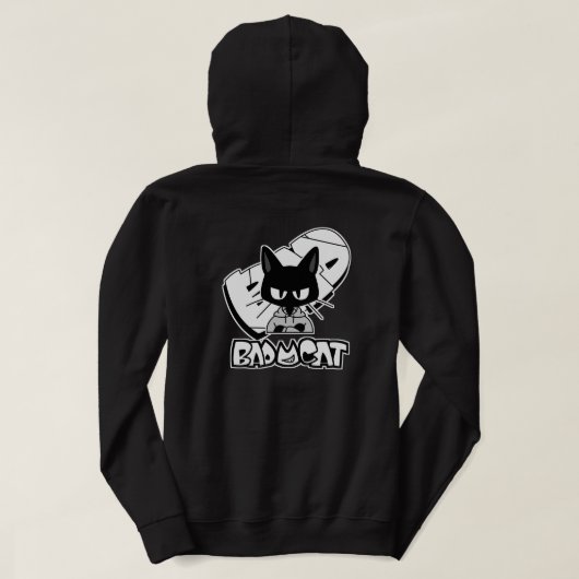 BAD CAT SERIES – Street Rebel Cat パーカ (デザイン裏面)