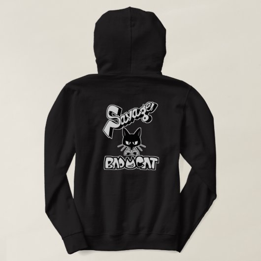 BAD CAT SERIES – Street Rebel Cat パーカ (デザイン裏面)