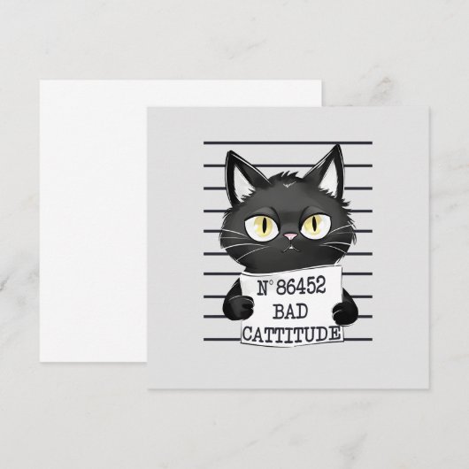 Bad Cattitude - Black Cat Mugshot (正面/裏面)