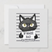 Bad Cattitude - Black Cat Mugshot (正面)