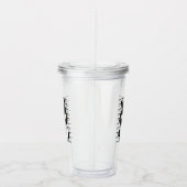 Bad Cattitude - Black Cat Mugshot アクリルタンブラー (右)