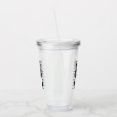 Bad Cattitude - Black Cat Mugshot アクリルタンブラー (左)