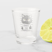 Bad Cattitude - Black Cat Mugshot ショットグラス (裏面)