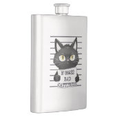 Bad Cattitude - Black Cat Mugshot フラスク (右)