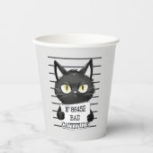 Bad Cattitude - Black Cat Mugshot 紙コップ (正面)