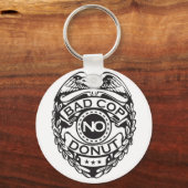Bad Cop No Donut – ブラック キーホルダー (正面)