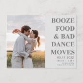Bad Dance Moves おもしろい Wedding Save the Date 案内ポストカード (正面)