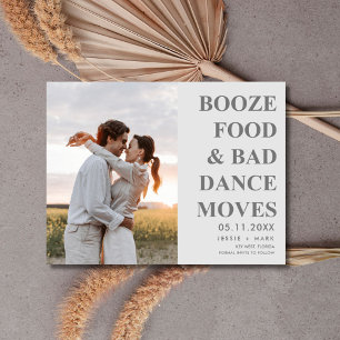 Bad Dance Moves おもしろい Wedding Save the Date 案内ポストカード