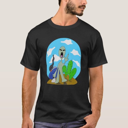 Bad Day Alien You Are Not Alone Tシャツ (正面)
