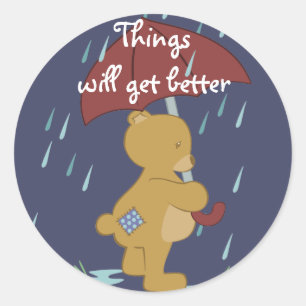 Bad Day Bearシール ラウンドシール