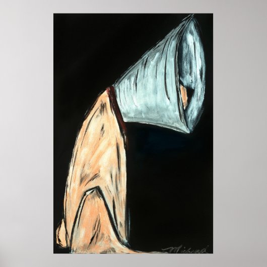 Bad Day, dog in cone poster ポスター (正面)