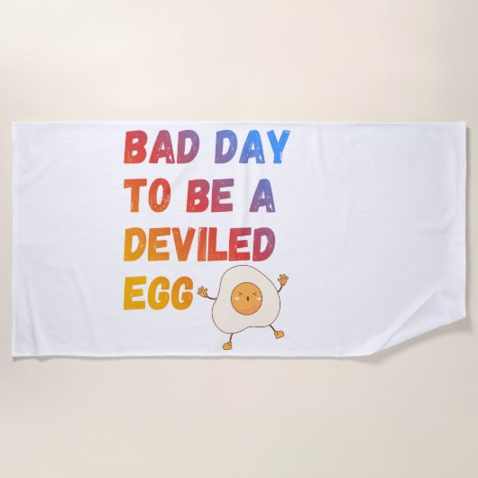 Bad Day to Be a Deviled Egg ビーチタオル (正面)