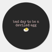 Bad Day To Be A Deviled Egg Fall Thanksgiving Food ラウンドシール (正面)