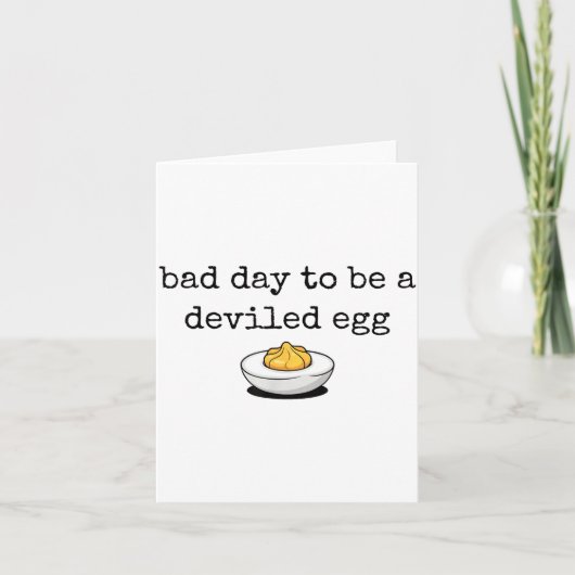 Bad Day To Be A Deviled Egg Funny Thanksgiving Dev カード (正面)