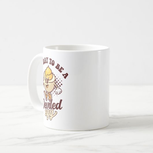 Bad Day To Be A Deviled Egg Funny Thanksgiving Egg コーヒーマグカップ (正面左)
