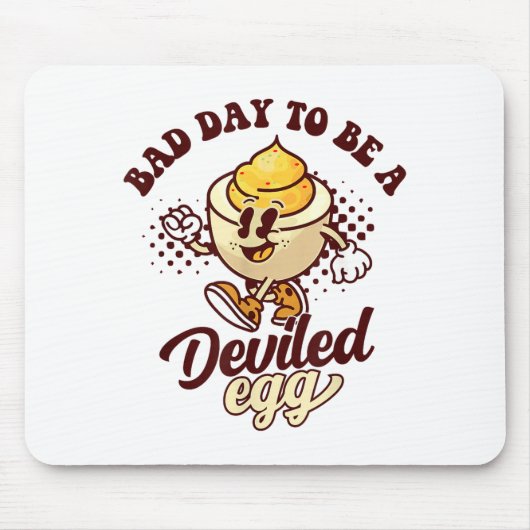 Bad Day To Be A Deviled Egg Funny Thanksgiving Egg マウスパッド (正面)