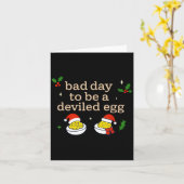 Bad Day To Be A Deviled Egg Thanksgiving Dinner Ch カード (黄色い花)