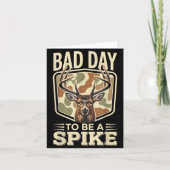 Bad Day To Be A Ske – Rustic Deer Hunting Humor  カード (正面)