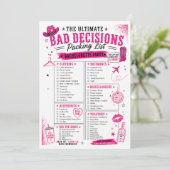 Bad Decisions Bachelorette Packing List (スタンド正面)