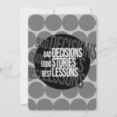 Bad Decisions Good Stories 最高の Lessons Spot 招待状 (正面)