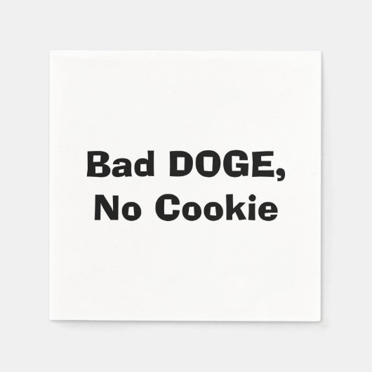 Bad DOGE, No Cookie スタンダードカクテルナプキン (正面)