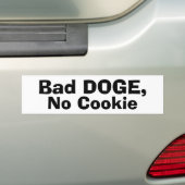 Bad DOGE, No Cookie バンパーステッカー (車上)