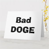 Bad DOGE, No Treat カード (黄色い花)