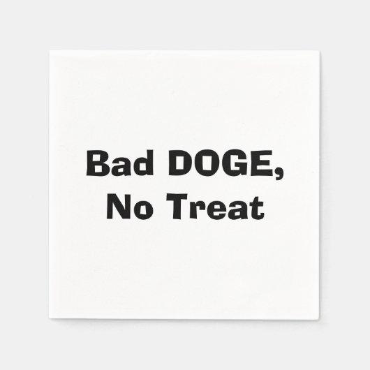 Bad DOGE, No Treat スタンダードカクテルナプキン (正面)