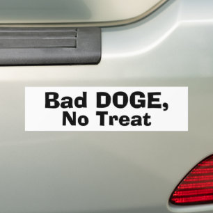Bad DOGE, No Treat バンパーステッカー