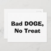 Bad DOGE, No Treat ポストカード (正面/裏面)