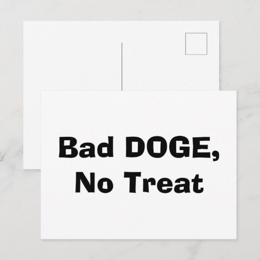 Bad DOGE, No Treat ポストカード (正面/裏面)