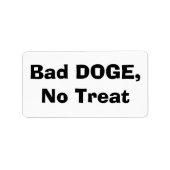 Bad DOGE, No Treat ラベル (正面)