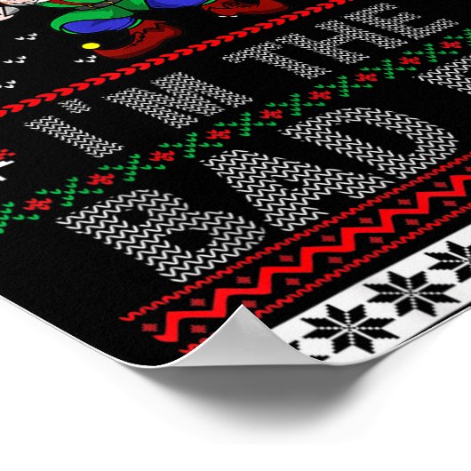 Bad Elf Ugly Christmas For Elves Lover  ポスター (角)
