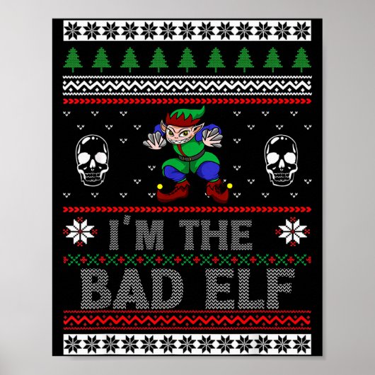 Bad Elf Ugly Christmas For Elves Lover  ポスター (正面)