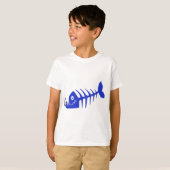 Bad Fish Skull Blue Tシャツ (正面フル)