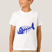 Bad Fish Skull Blue Tシャツ (正面)