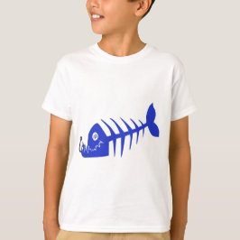 Bad Fish Skull Blue Tシャツ