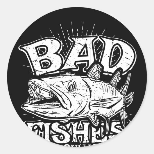 Bad Fishes Only, Barracuda Graphic ラウンドシール (正面)