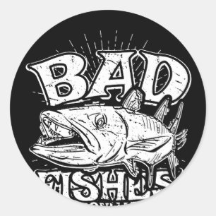 Bad Fishes Only, Barracuda Graphic ラウンドシール