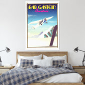 Bad Gastein Austria Snowboardingポスター キャンバスプリント (インサイチュ (寝室))