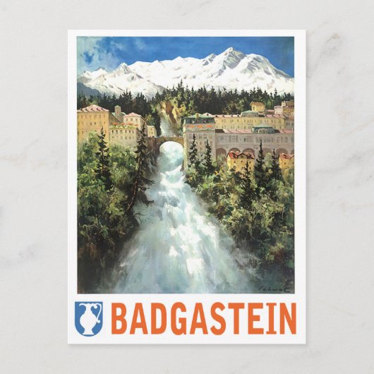 Bad Gastein waterfall,オーストリア ポストカード (正面)